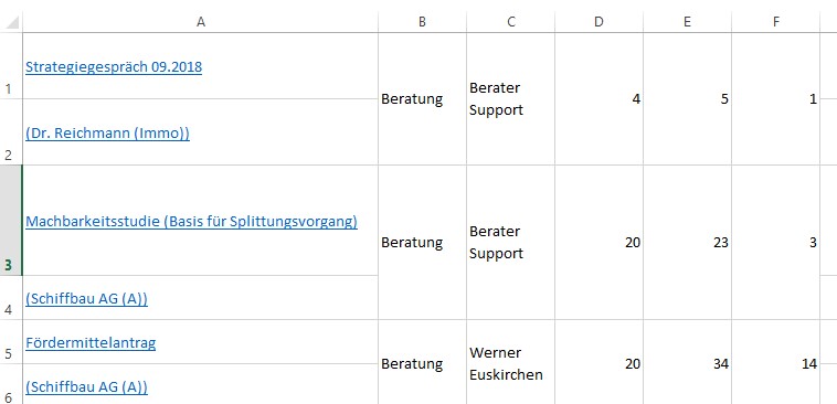 Arbeitsmappe in Excel